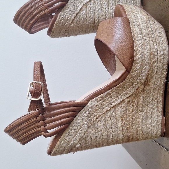 Forever 21 Brown Espadrille Wedge Sandals Size 6 - Picture 5 of 11